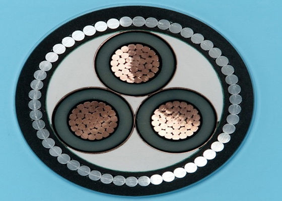 سلك فولاذي مدرع متعدد النواة غمد LLDPE / LSHF ثلاثي النواة